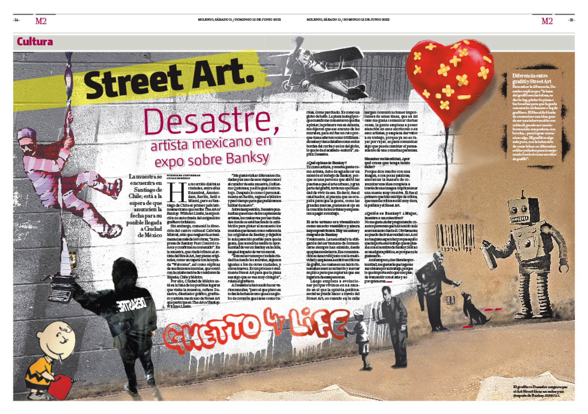 STREET ART. DESASTRE, ARTISTA MEXICANO EN EXPO SOBRE BANKSY.
