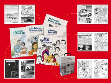 Colección de 5 novelas gráficas  ilustradas de la Comisión de la Verdad